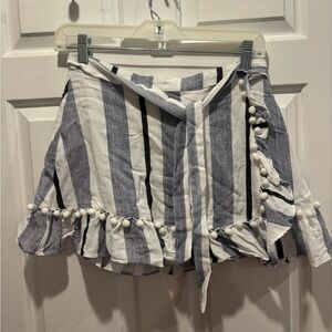 Selfie Leslie Striped Wrap Skirt